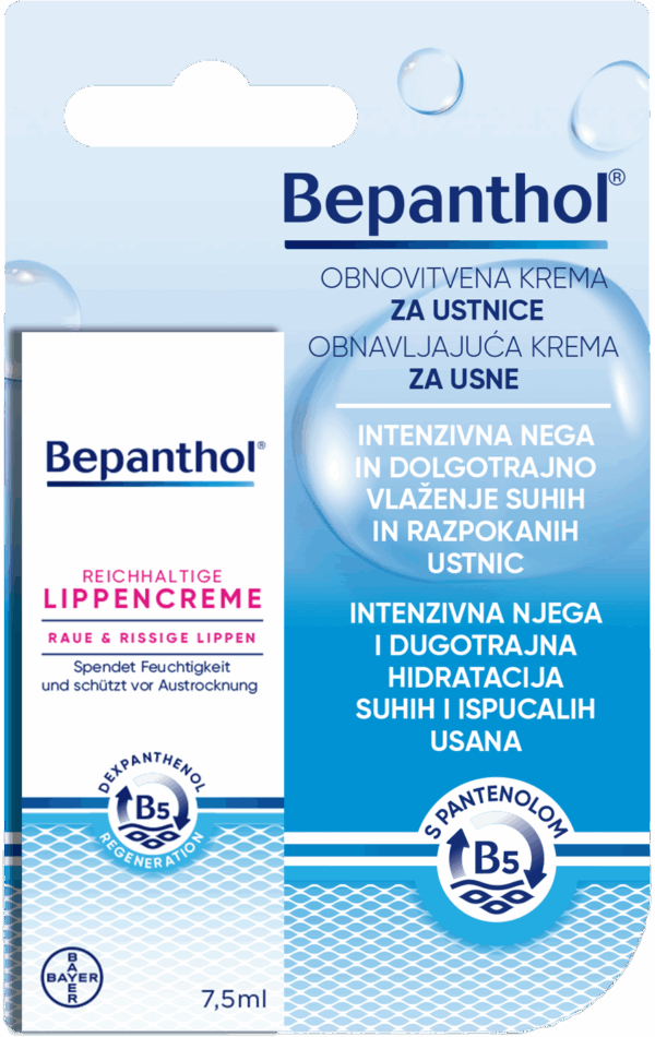 Bepanthol obnovitvena krema za ustnice, 7,5 ml