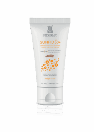 Fiderma sunfid SPF 50+ Obarvana krema za zaščito pred soncem – medium odtenek, 50 ml