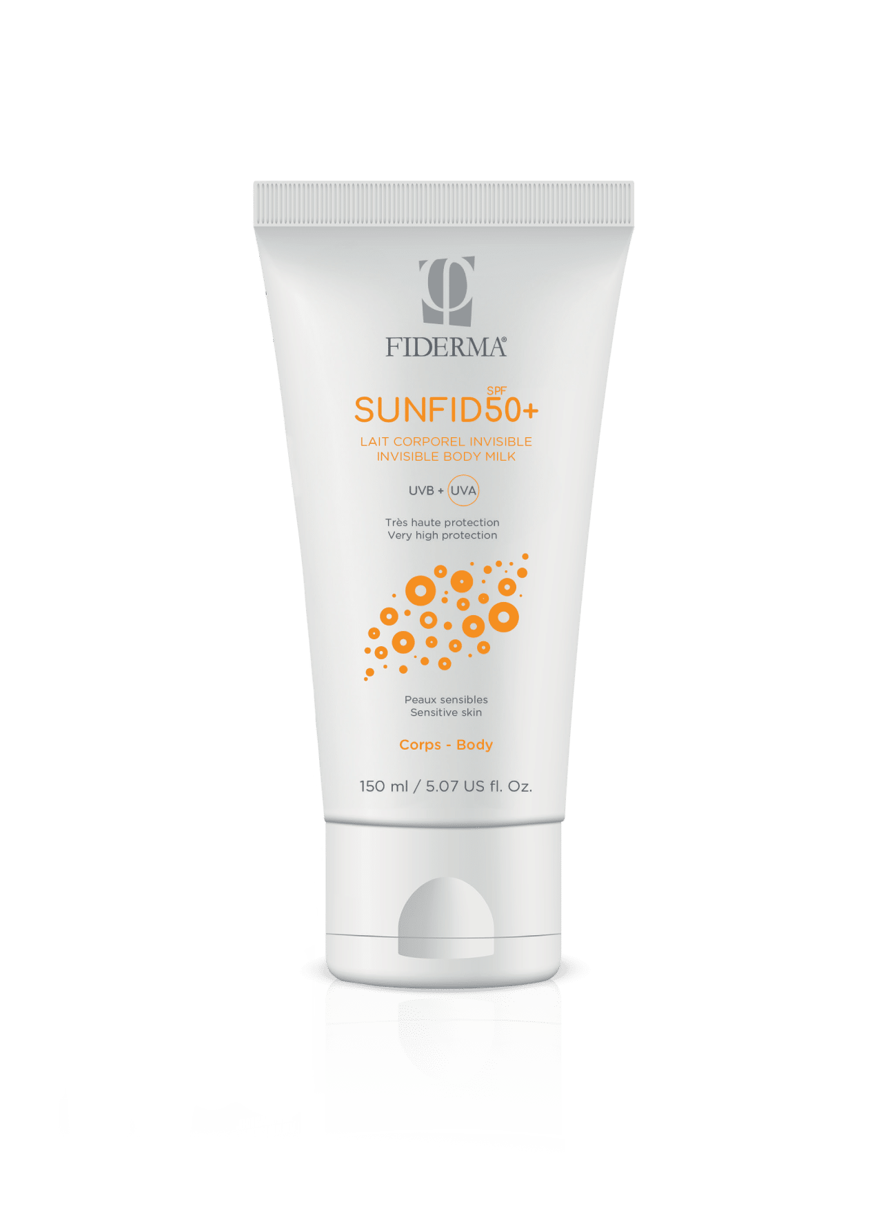 Fiderma sunfid SPF 50+ Nevidno mleko za zaščito pred soncem, 150 ml